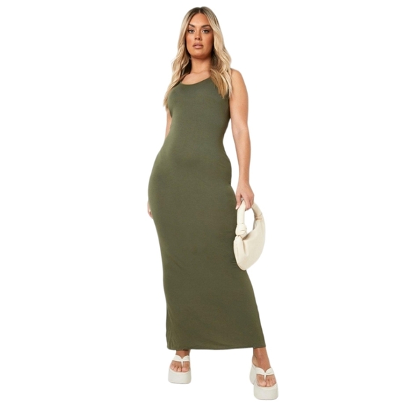 PrettyLittleThing Dresses & Skirts - Olive Lace Back Maxi Dress From PLT